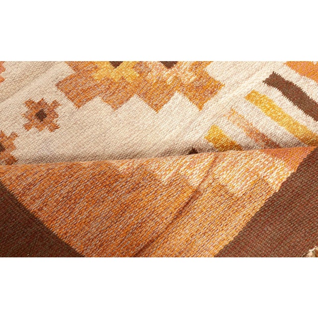Doris Leslie Blau Vintage Swedish Flat-Weave Rug by Mary Sanberg, Signed MS For Sale - Image 4 of 8