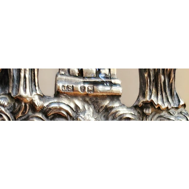 Late 19th Century Antique English Sterling Church Crucifix With Sapphire and Amethyst For Sale - Image 5 of 5