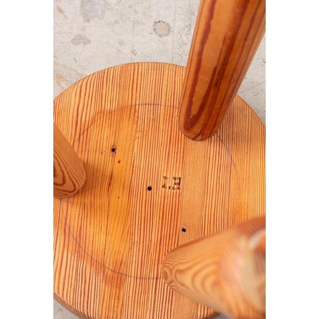 Pine Stool by Ingvar Hildingsson, 1960s For Sale - Image 9 of 11