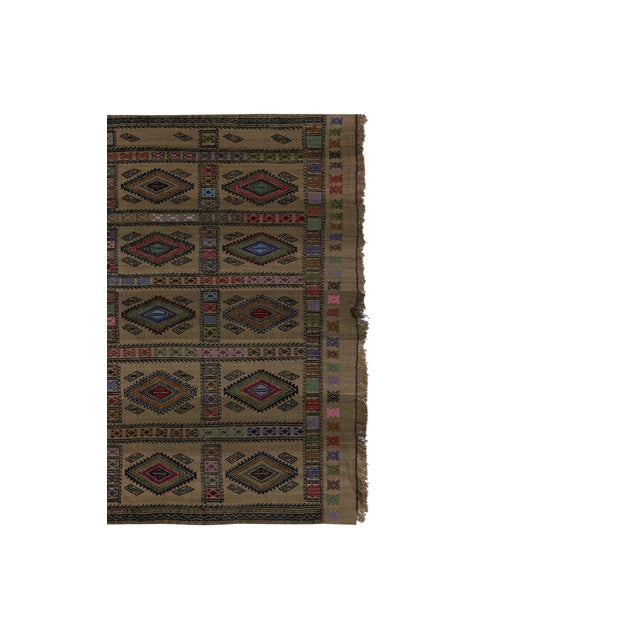 1960s 1960s Turkish Wool Jajim Kilim Rug 5'7'' X 7'7' For Sale - Image 5 of 11