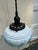 Antique Brass Hanging Fixture With Vintage Glass Shade For Sale - Image 9 of 9