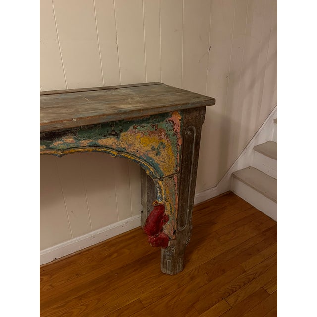 1950s Colorful Vintage Indian Large Entry Table For Sale - Image 10 of 13