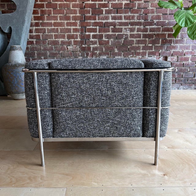 Late 20th Century Jack Cartwright Lc2 Chair Reupholstered in Crypton For Sale - Image 5 of 12