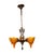 Gemstone 1930s 5 Light Spanish Revival With Amber Orange Glass Shades With Original Finish For Sale - Image 7 of 11