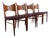 Minimal Danish Modern Contoured Walnut Dining Chairs - Set of 4 For Sale