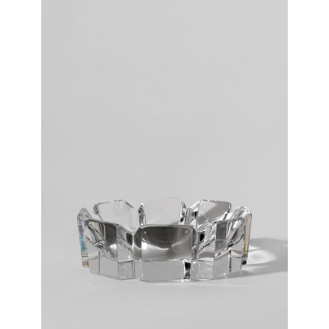 Corona Bowl in Lead Crystal by Lars Hellsten for Orrefors, Sweden, 1970 For Sale - Image 6 of 6