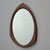 Wood Italian Mid-Century Walnut Wall Mirror With Trefoil Frame For Sale - Image 7 of 11