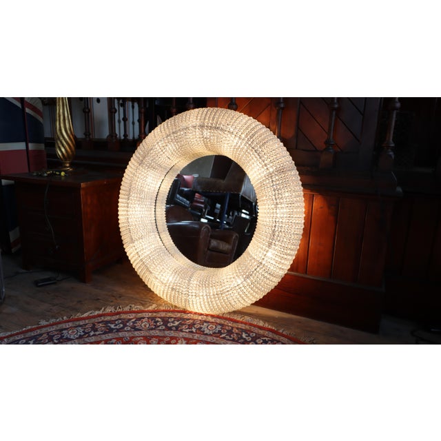 Metal Illuminated Saturn Mirror in Crystal Glass by Timothy Oulton, 2010s For Sale - Image 7 of 15