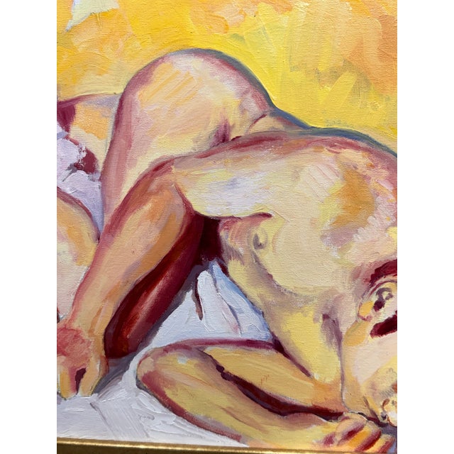 René Capone “To Love You From Afar” Original Painting, Signed, Circa 2000 For Sale - Image 4 of 12