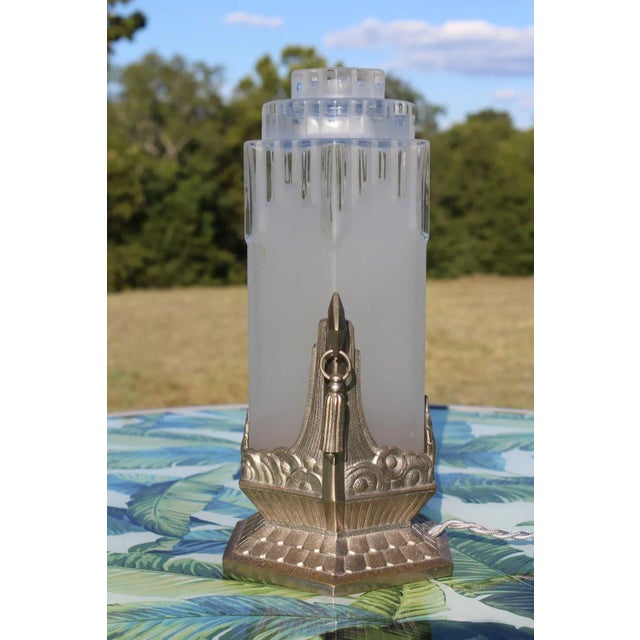 1920s French Art Deco Lamp Signed Gilles For Sale - Image 5 of 18