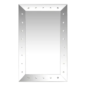 Mid-Century Modernist Shadowbox Mirror W/ Reverse Beveled Detailing