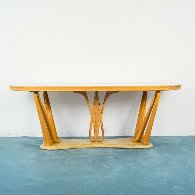 Dining Table & Chairs Set in the Style of Vittorio Dassi, 1940s, Set of 7 For Sale - Image 4 of 13