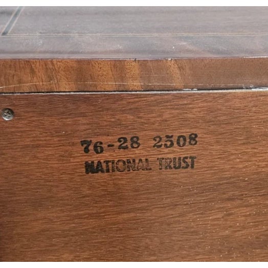 Kindel National Trust Empire Flame Mahogany Sideboard Gilt Paw Feet Faux Marble For Sale - Image 12 of 12