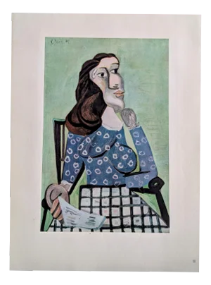 Pablo Picasso, Portrait, Color Offset Lithograph on Pur de Marais Fil Paper, 1943