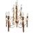 Gaetano Sciolari Brass and Glass Chandelier For Sale