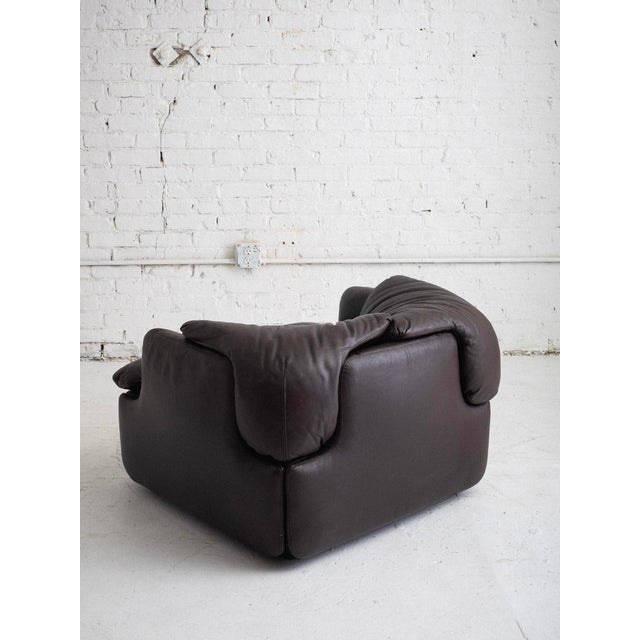 Leather "Confidential" Chair by Alberto Rosselli for Saporiti For Sale - Image 10 of 13
