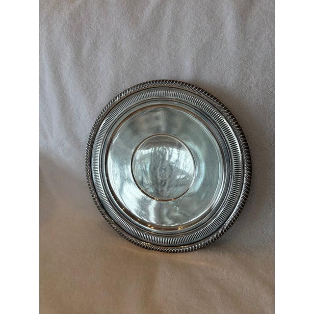 Mid-Century Modern Mid 20th Century Sterling Silver Round Platter For Sale - Image 3 of 9