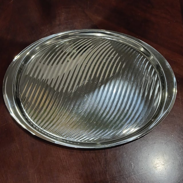 Vintage Yamazaki Stainless Steel Serving Tray 18/8, Relish Party Trays For Sale - Image 4 of 11