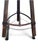 A striking vintage hand-crafted bar-height stool combining sculptural carved wood with hand-worked iron details. The...