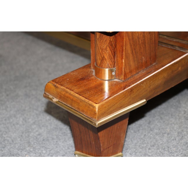 French Art Deco Bronze Mounted Dining Table Attributed to Jules Leleu For Sale - Image 13 of 16