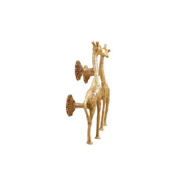 Gold Brass Giraffe Door Handles - A Pair For Sale - Image 4 of 8