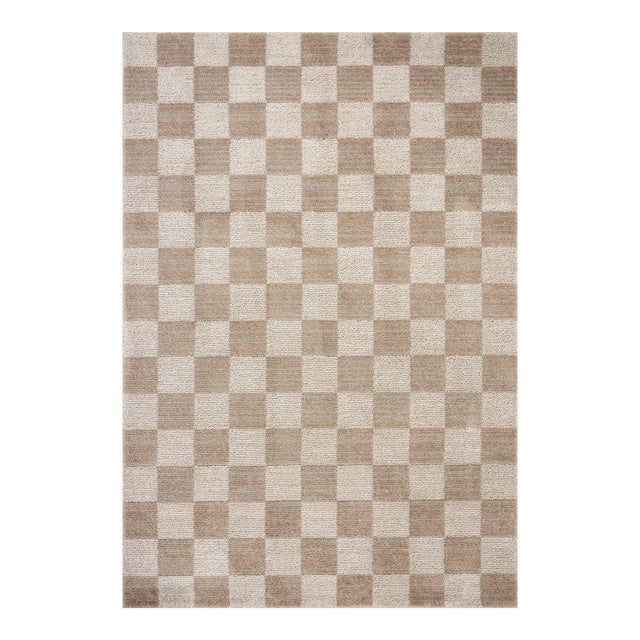 Chris Loves Julia x Loloi Calvin Pebble / Ivory 5'-3" x 7'-6" Area Rug For Sale