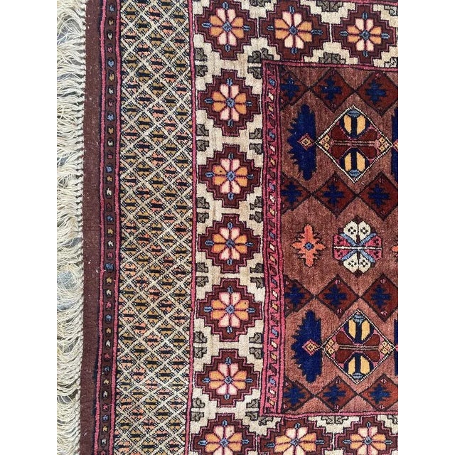 Vintage Silk Turkmen Rug For Sale - Image 3 of 18