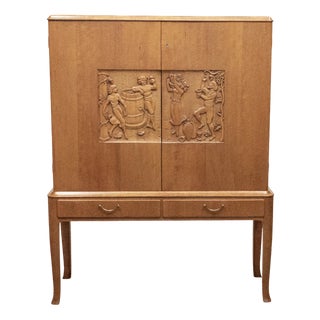 Swedish Drinks Cabinet in the style of Eugen Höglund, 1950s For Sale