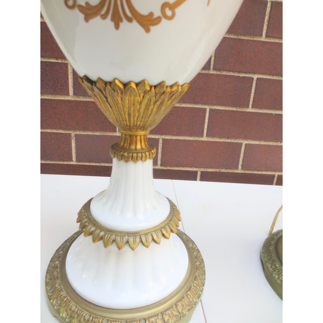 Early 20th Century Sevres Porcelain and Gilt Bronze Mounted Louis XV Lamps- A Pair of 2 For Sale - Image 9 of 13