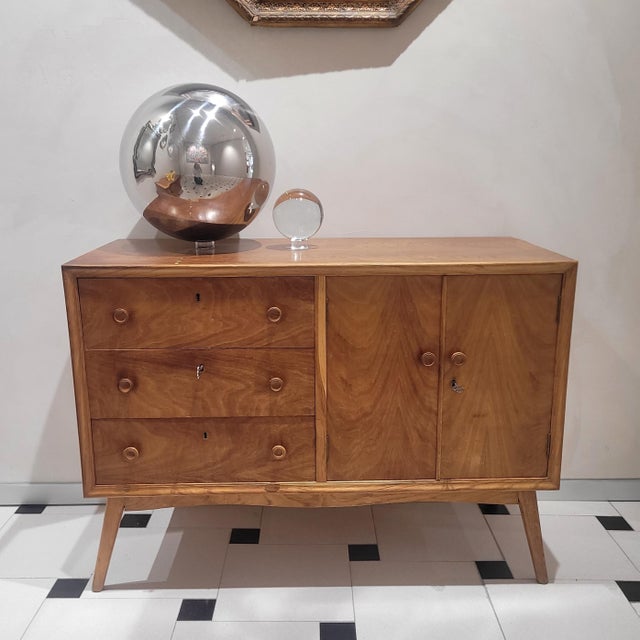 Mid-Century Nordic Chest of Drawers in Beech, Spain, 1950s For Sale - Image 6 of 18