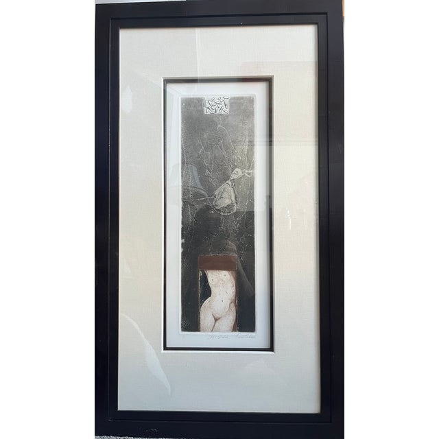 Enrico Embroli, Mixed Media Paintings, Set of 3 For Sale - Image 4 of 5