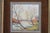 Cabin Antique Framed Landscape Painting on Tile For Sale - Image 3 of 11