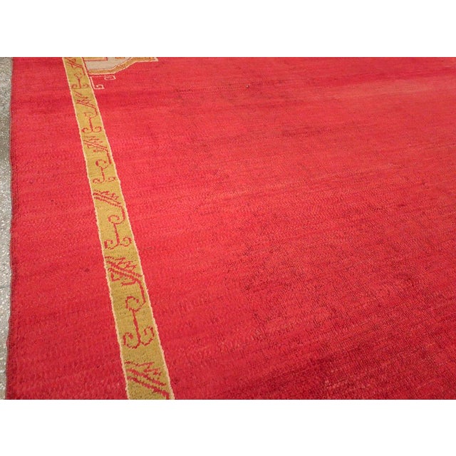 Tribal Galerie Shabab Collection Early 20th Century Turkish Oushak Room Size Carpet For Sale - Image 3 of 8
