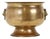 Early 20th Century Antique Brass Jardinière with Lion Heads For Sale