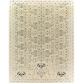 Contemporary Scandinavian Beige Carpet "Skvattram" by Doris Leslie Blau For Sale