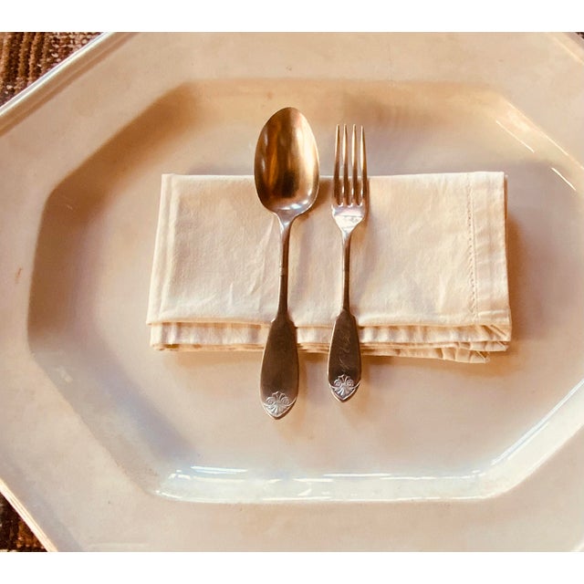 For your consideration... Exquisite 1884 French Pattern Rogers American Silverplate flatware showcasing beautiful...