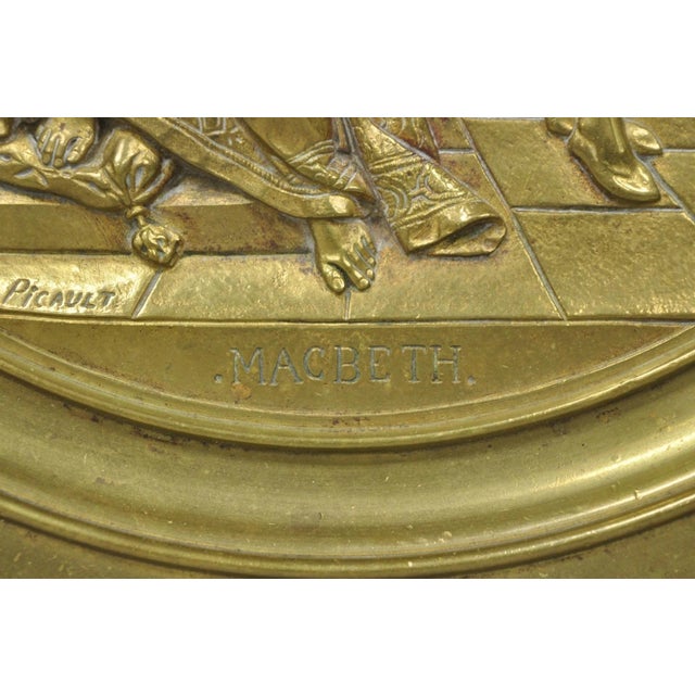 Bronze 19th Century Emile Louis Picault Macbeth Bronze Relief Pedestal Compote Tazza Dish For Sale - Image 8 of 18
