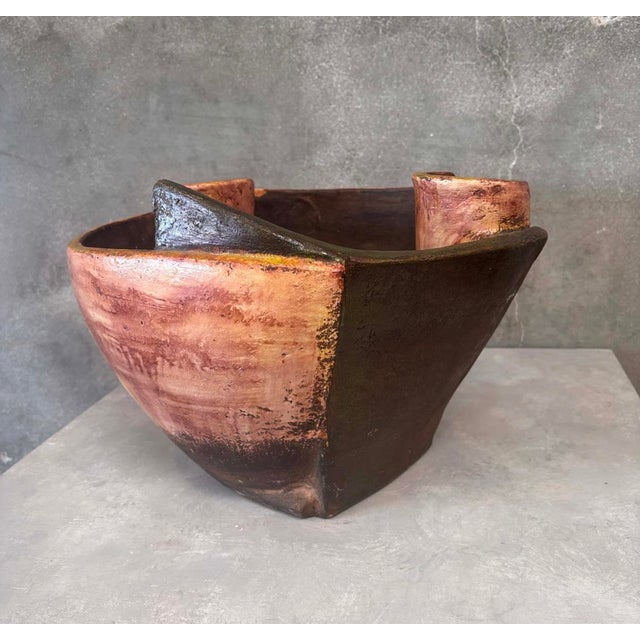 Late 20th Century Hand-Carved Wood Sculptural Vessel For Sale - Image 9 of 12
