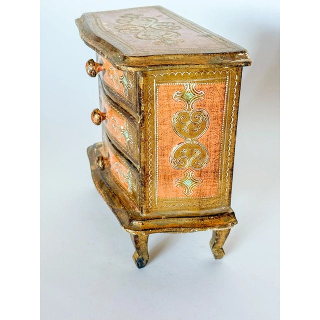 Vintage Florentine Jewelry Chest of Drawers For Sale - Image 13 of 17