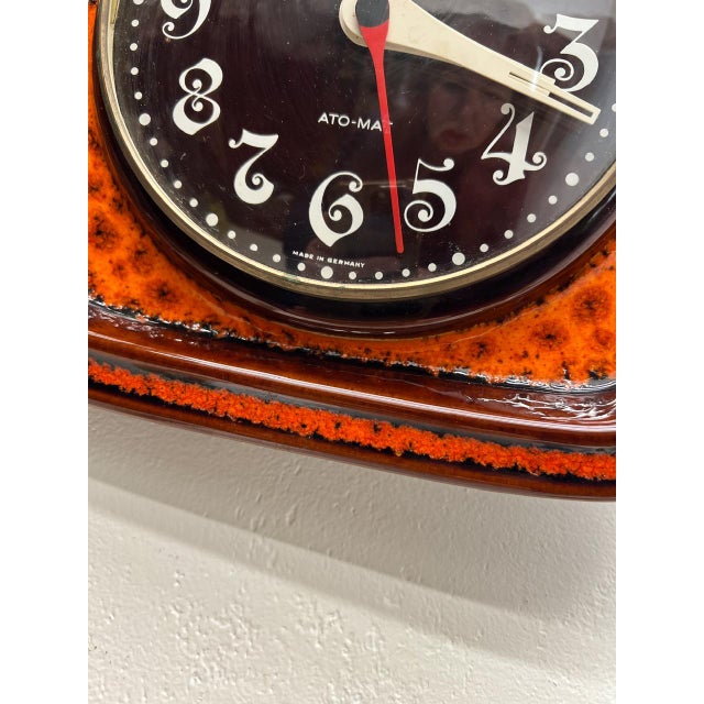 Vintage Ceramic Wall Clock, 1970s For Sale - Image 10 of 15