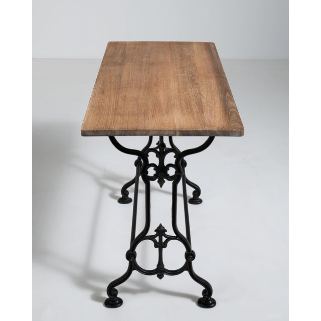 Brown Cast Iron Bistro Table, Antique, France, 20th Century For Sale - Image 8 of 18