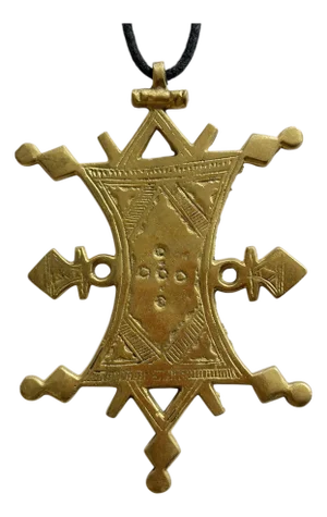 Vintage Bronze Tuareg Star or Agadez Cross Bronze Pendant