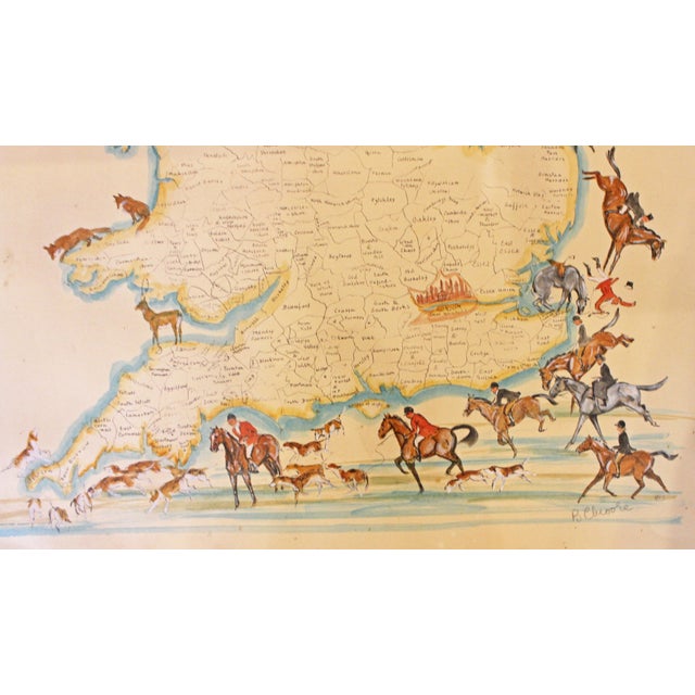 English Hunting Counties of England, Scotland & Wales Map by b.c. Moore For Sale - Image 3 of 6