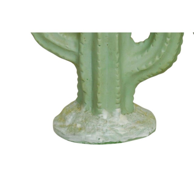 Green Ceramic Saguaro Cactus Candlestick Holders, a Pair For Sale In Tampa - Image 6 of 6