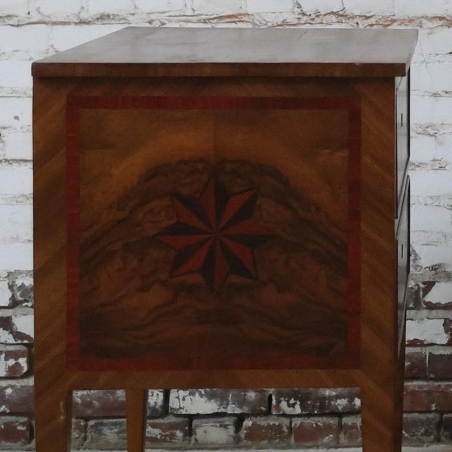 Wood 19th Century French Walnut Star Inlay Table (Set of 2) For Sale - Image 7 of 7