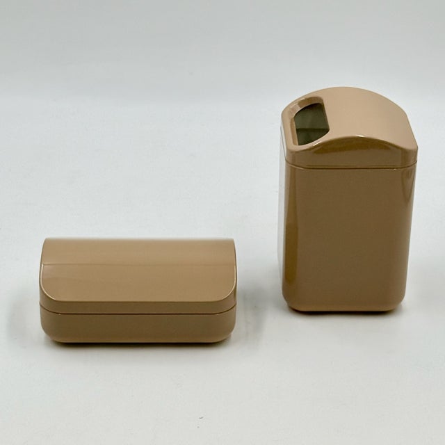 Beige Vintage Bathroom Set, 1970s, Set of 4 For Sale - Image 8 of 18