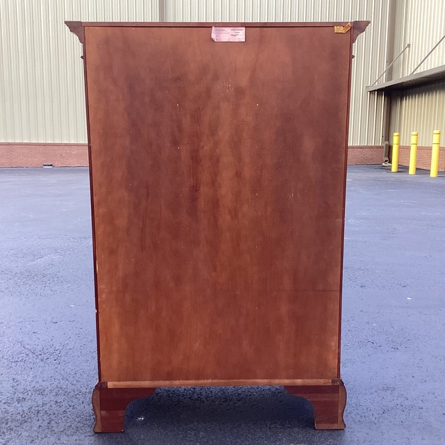 1980s Henkel Harris Genuine Mahogany Tall Chest of Drawers, Chippendale Style – Finish 29 For Sale In Atlanta - Image 6 of 15