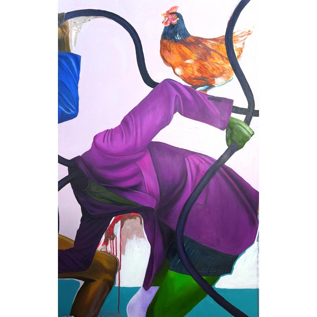 2020s Akugbe . Large Wall Painting by Barnabas Macaulay (2026) Acrylic on Canvas- 21st Century, Contemporary Art, Africa, Figurative, Surrealism, 2026 For Sale - Image 5 of 6