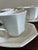 Vintage Johnson Brothers Heritage White Ironstone Cups & Saucers — Set of 10 For Sale - Image 15 of 16