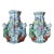 19th Century Chinese Export Porcelain Famille Rose Wall Pocket Vases - a Pair For Sale
